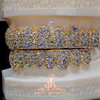 JDWR-2026-30 Flawless Mosaic Set Grillz Yellow Gold (Pull Out)