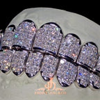 JDWR-2026-20 Flawless "Princess Cut" Invisible Set Grillz White Gold (Perm)