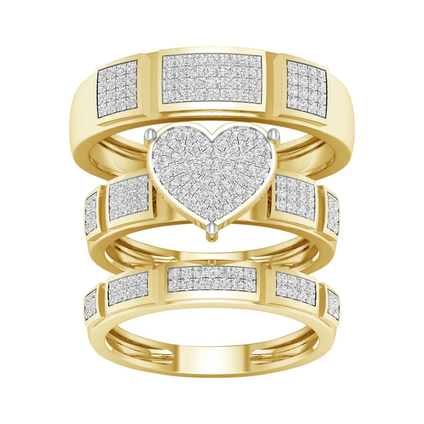 10K 0.50CT Diamond TRIO SET - Johnny Dang & Co