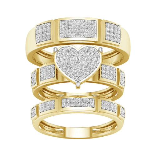 10K 0.50CT Diamond TRIO SET - Johnny Dang & Co