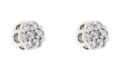 JDTK-F81638- Cluster/Flower 0.50cttw Diamond Earrings - Johnny Dang & Co