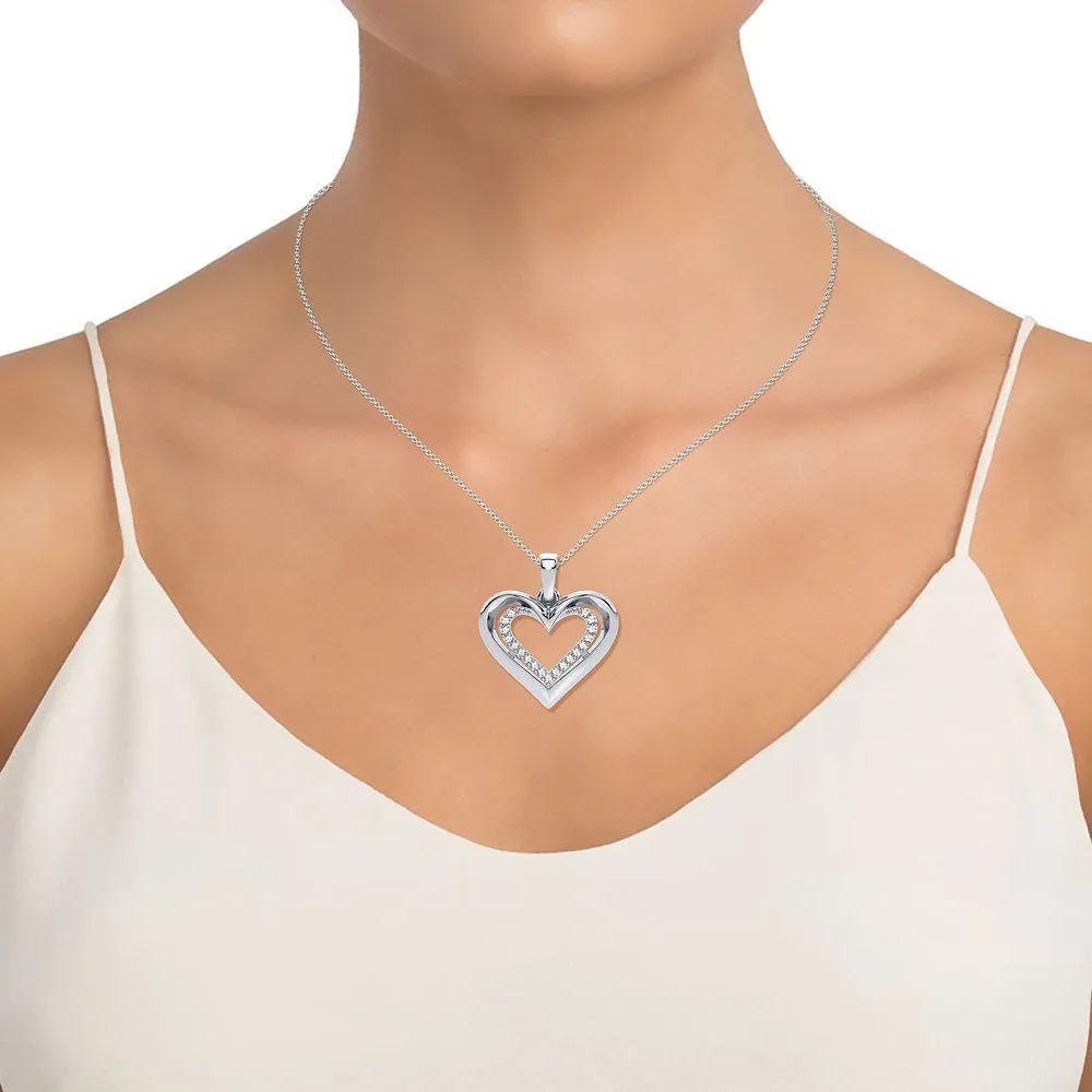 14K 0.10CT Diamond Pendant - Johnny Dang & Co