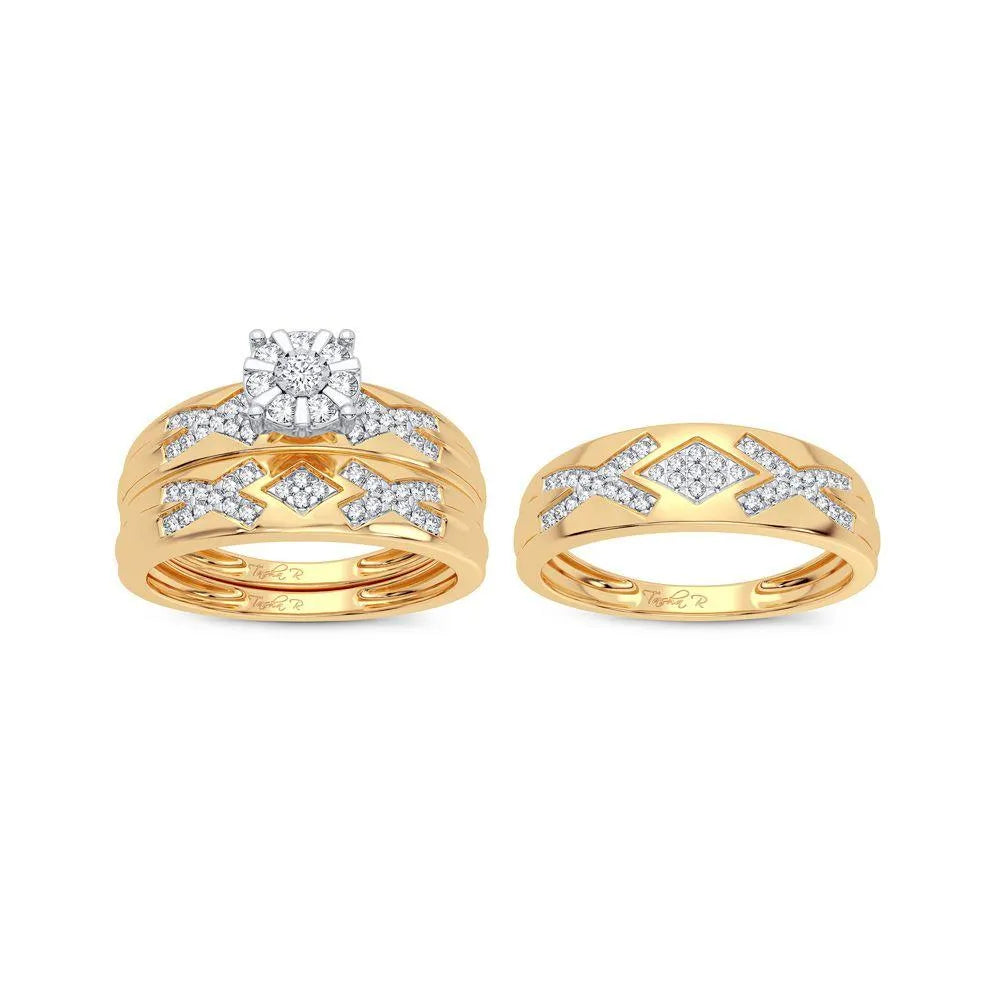 14K 0.33CT Diamond Trio Set - Johnny Dang & Co