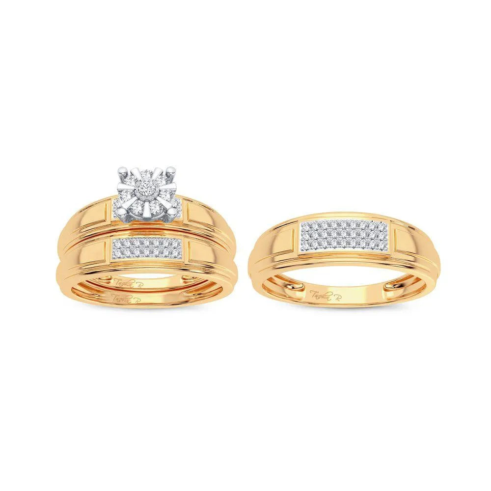 14K 0.25CT Diamond Trio Set - Johnny Dang & Co