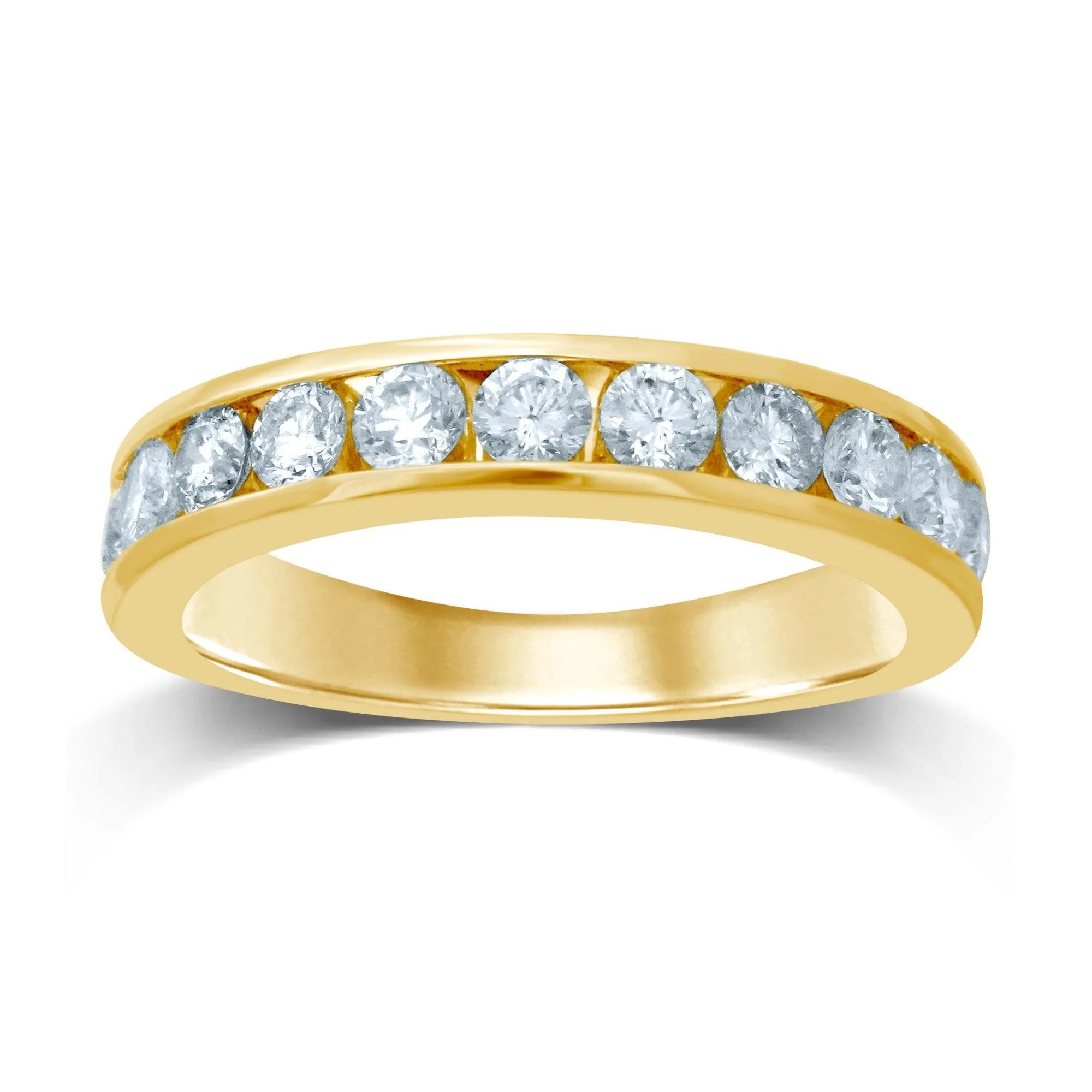 14K 0.90CT Diamond Band (11 Diamond Stones) - Johnny Dang & Co