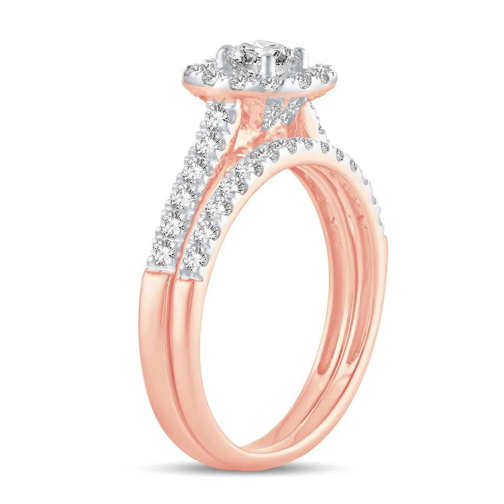 10K 1.00CT DIAMOND BRIDAL RING - Johnny Dang & Co