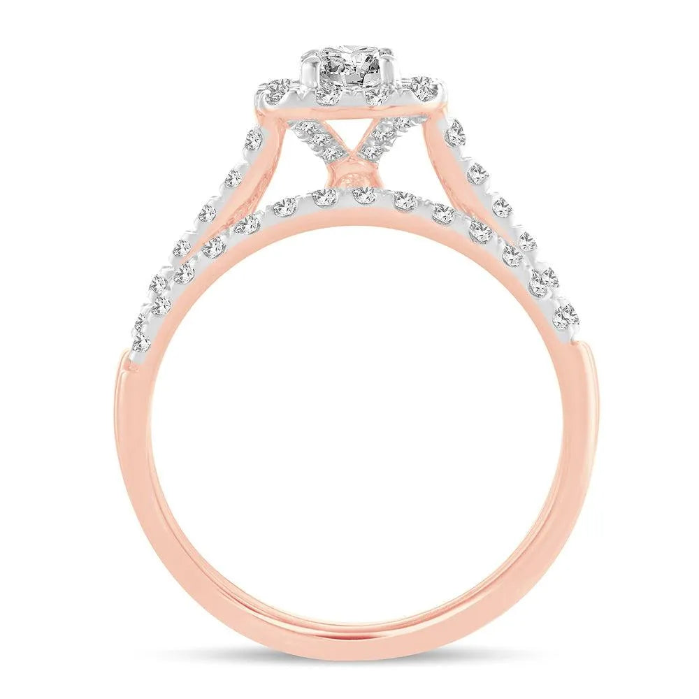 10K 1.00CT DIAMOND BRIDAL RING - Johnny Dang & Co