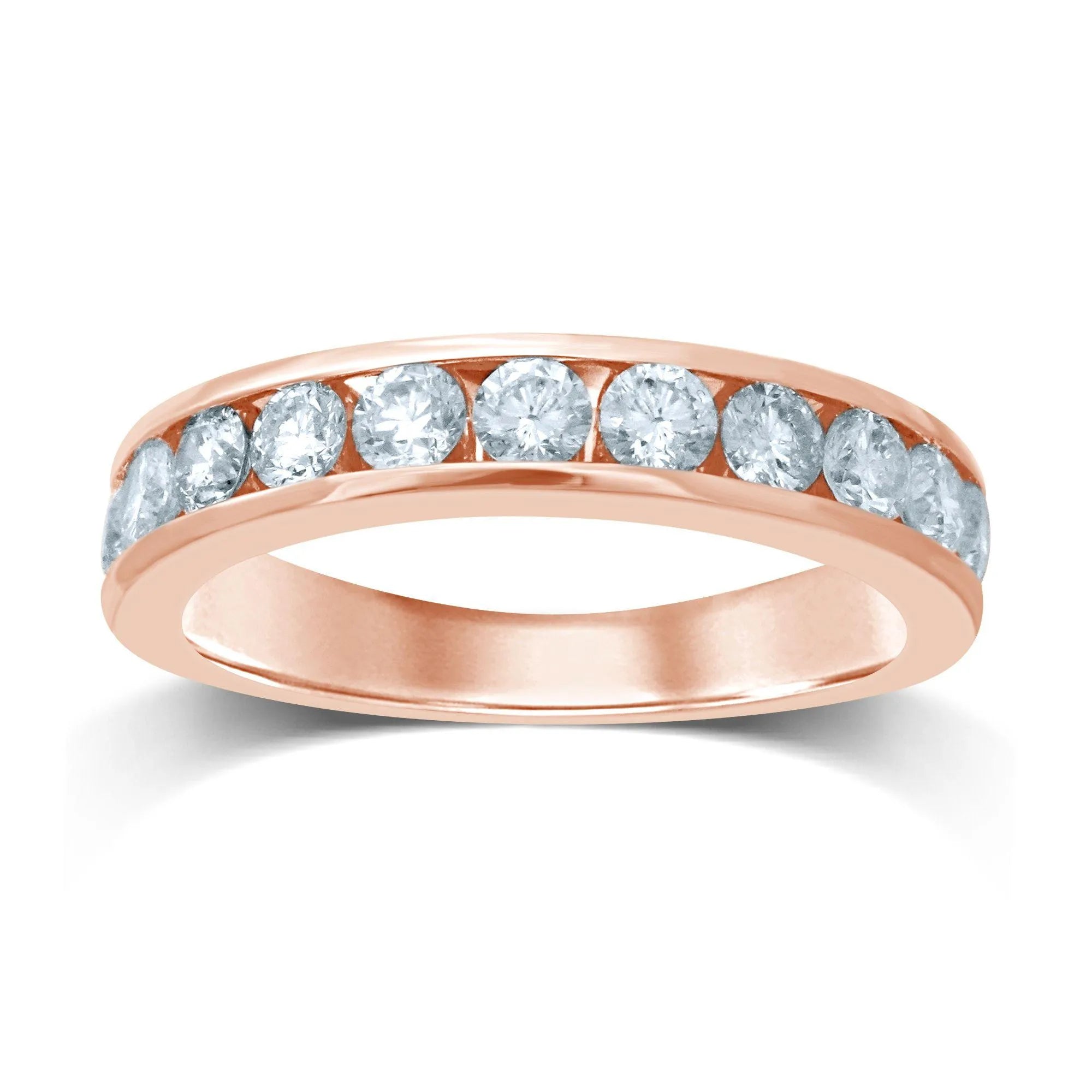 14K 0.90CT Diamond Band (11 Diamond Stones) - Johnny Dang & Co
