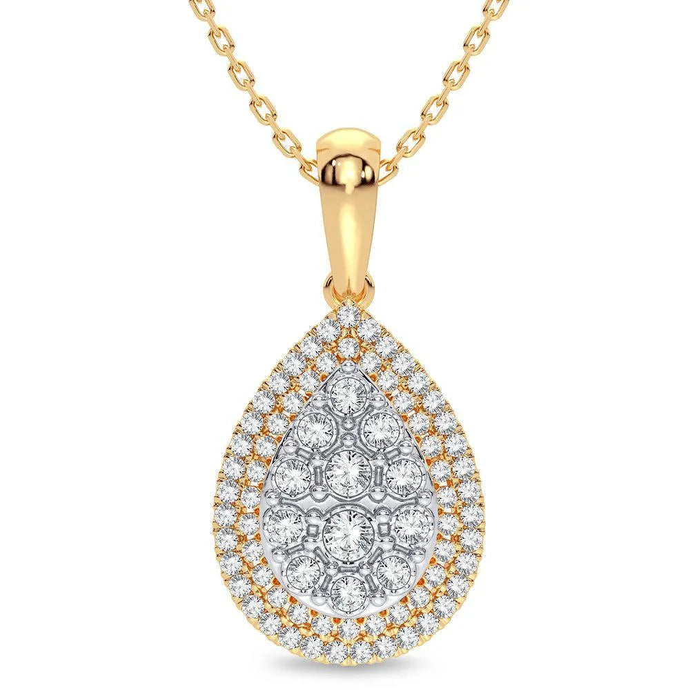 14K 0.25CT Diamond Pendant - Johnny Dang & Co