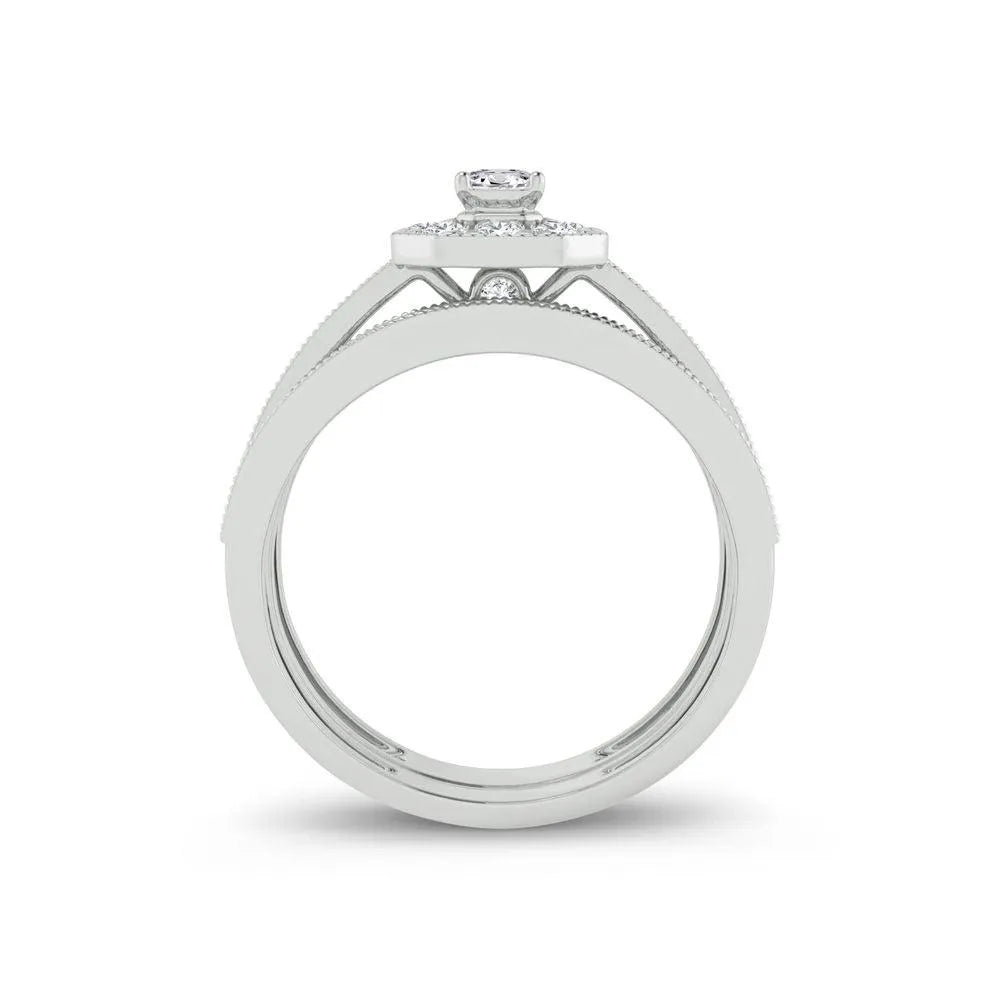 14K 0.68ct Diamond Bridal Ring - Johnny Dang & Co