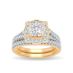 14K 0.62CT Diamond Bridal Ring - Johnny Dang & Co