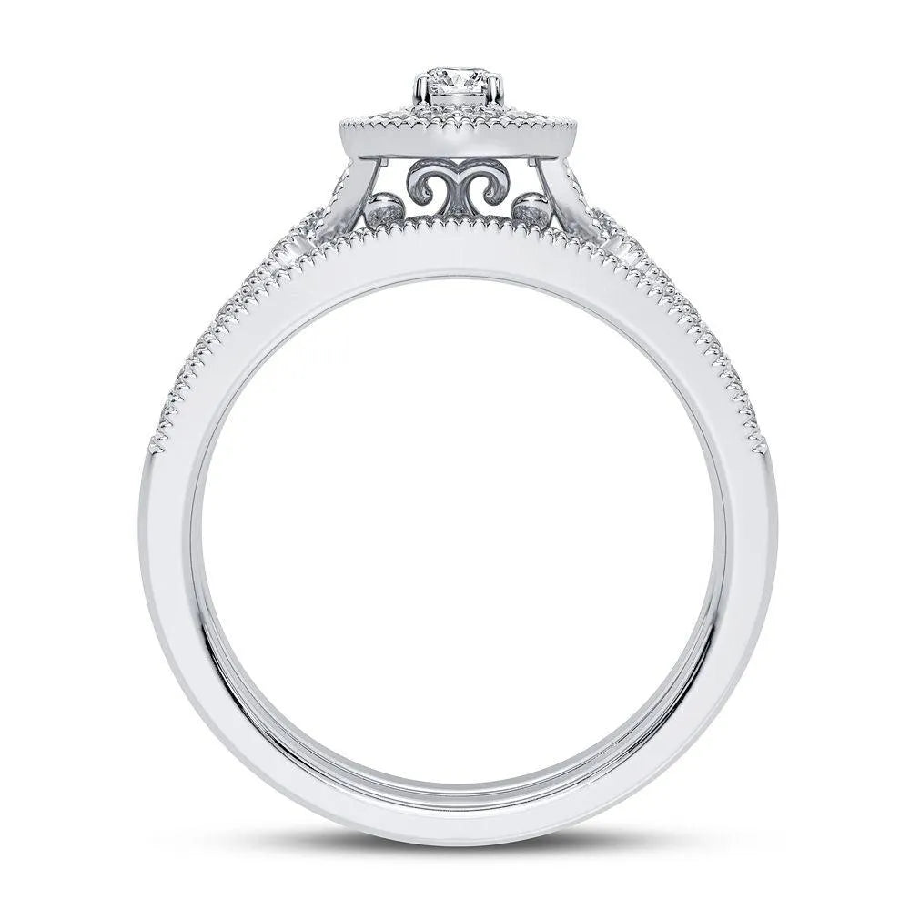 14K 0.50CT Diamond Bridal Ring - Johnny Dang & Co