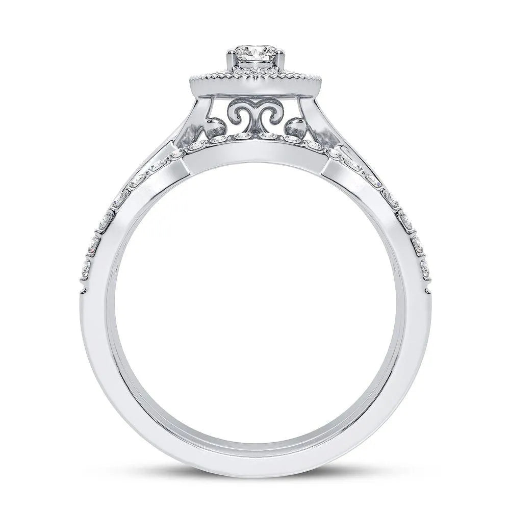 14K 0.60CT Diamond Bridal Ring - Johnny Dang & Co