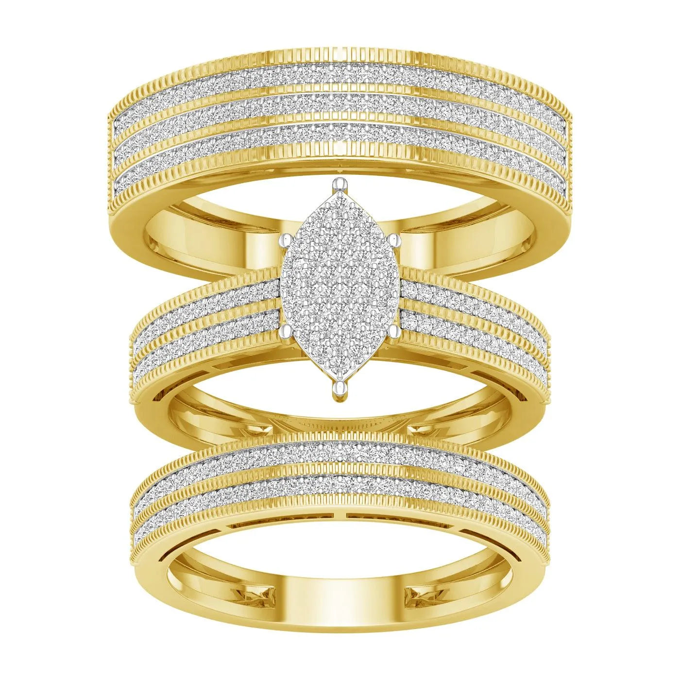 10K 0.75ct Diamond Trio Set - Johnny Dang & Co