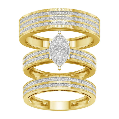 10K 0.75ct Diamond Trio Set - Johnny Dang & Co