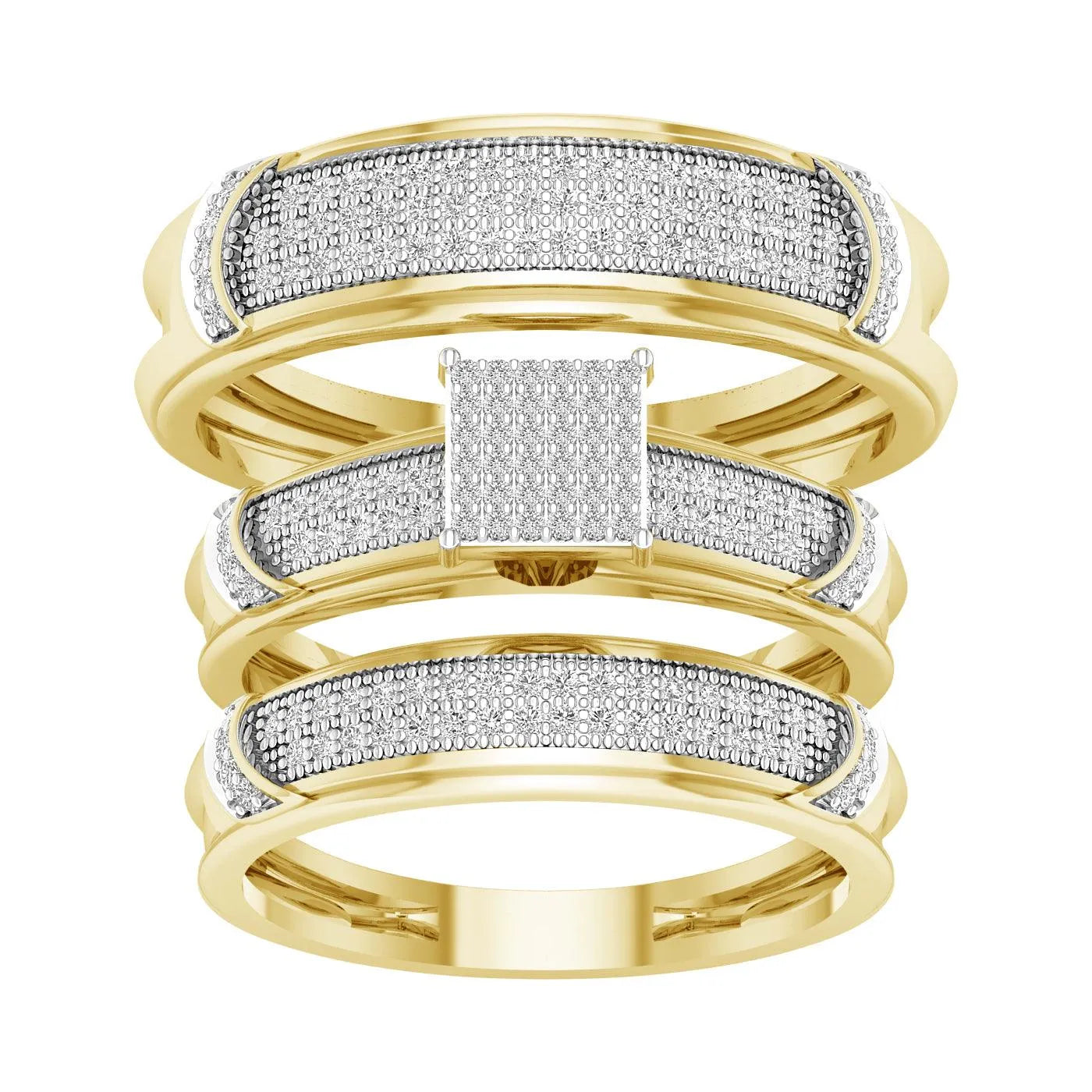 10K 0.50ct Diamond Trio Set - Johnny Dang & Co