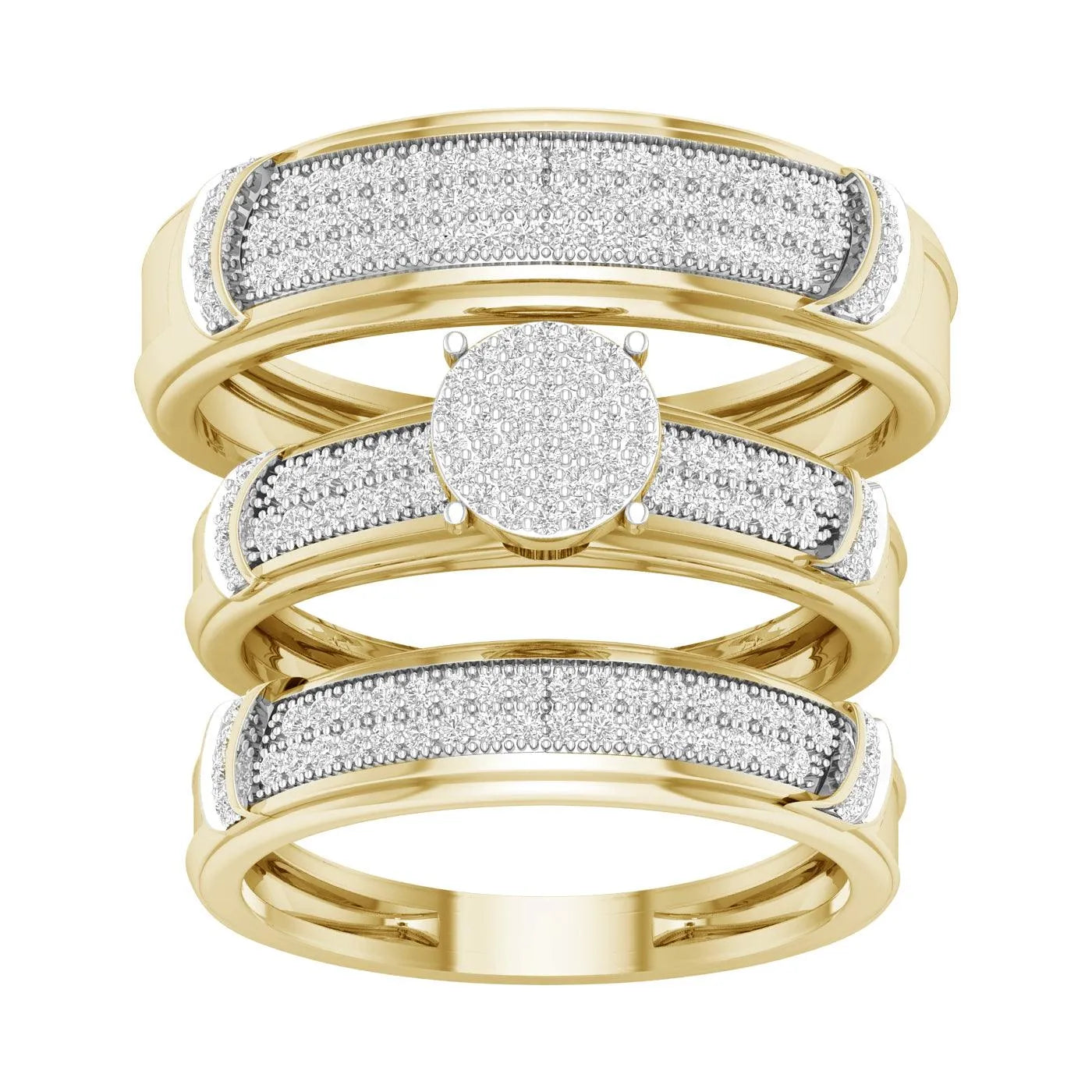 10K 0.50ct Diamond Trio Set - Johnny Dang & Co