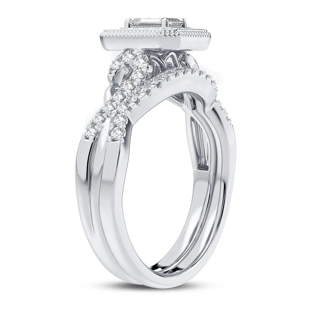 14K 0.50CT Diamond Bridal Ring - Johnny Dang & Co