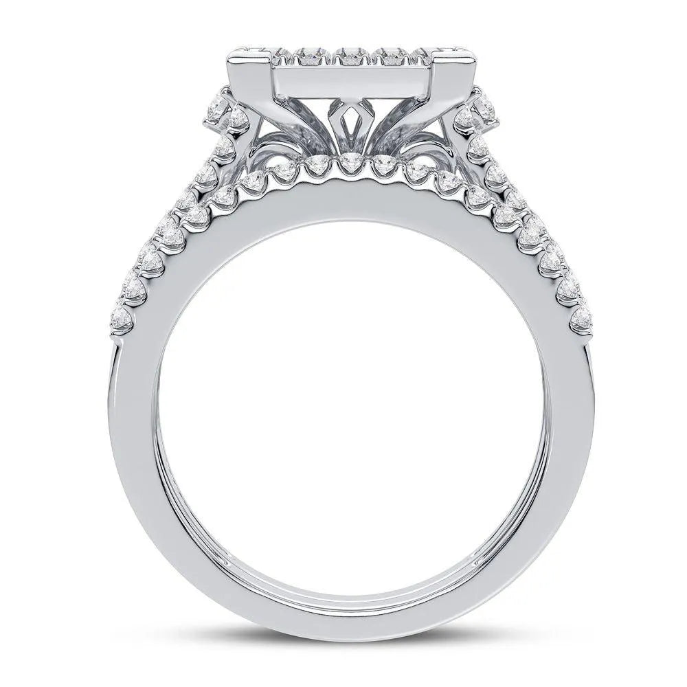 10K 1.00CT DIAMOND BRIDAL RING - Johnny Dang & Co