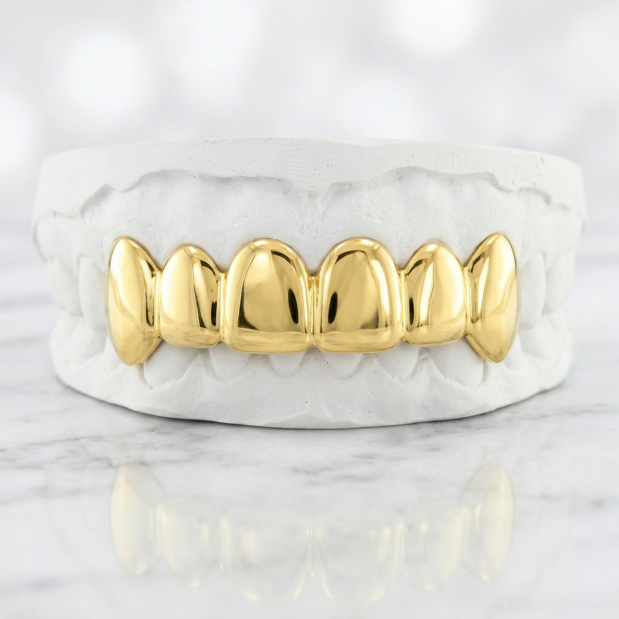 6 Teeth High Polish Solid Grill - TVJ-3007