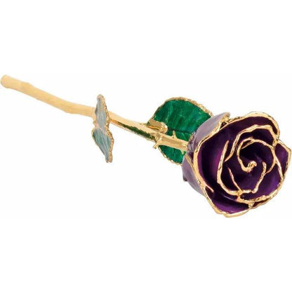 JDSP61-9056 - Lacquered Purple Rose with Gold Trim - Johnny Dang & Co
