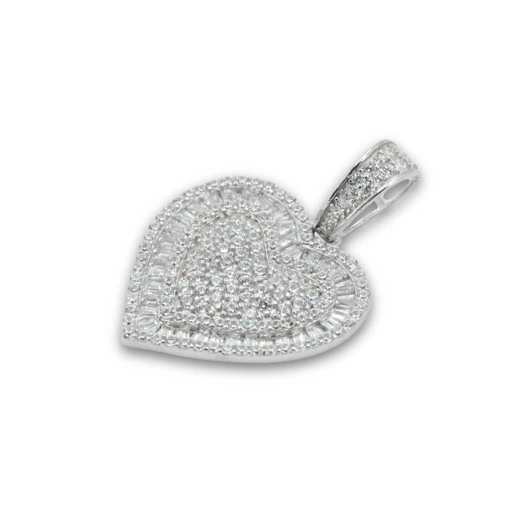 Silver Sparkling Heart of Love Pendant - Johnny Dang & Co