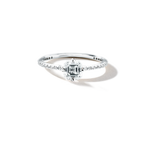 Solitaire Pave Engagement Ring