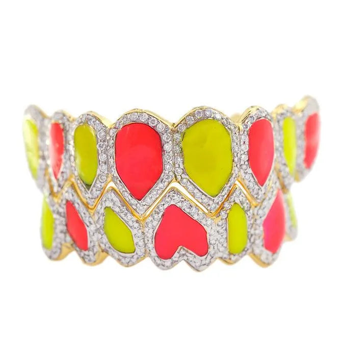 CPG171210 RIFF RAFF CUSTOM CANDY ENAMEL DIAMOND GRILL - Johnny Dang & Co