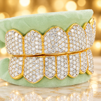 JDWR-S172802 14 Teeth Hand Prong Set Diamond Grill