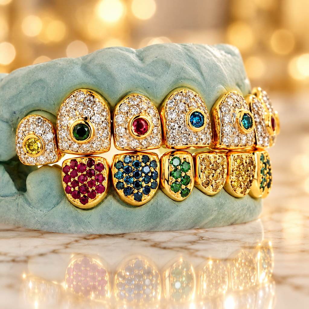 JDWR-G60-3 Ornaments Individual Permanent Colorful Diamond Grill