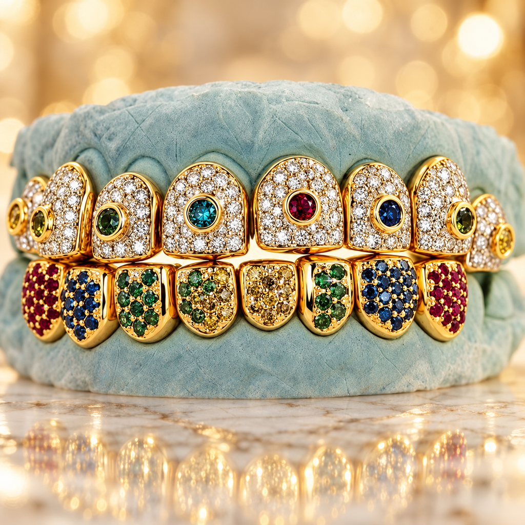 JDWR-G60-3 Ornaments Individual Permanent Colorful Diamond Grill