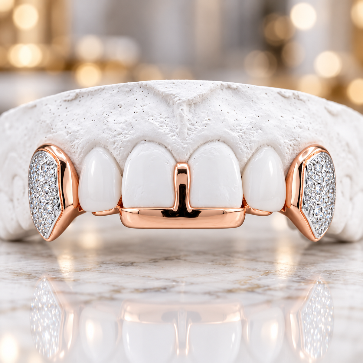 JDWR-TVJ-3011C GOLDTEETH CUSTOM GOLD AND DIAMOND GRILL
