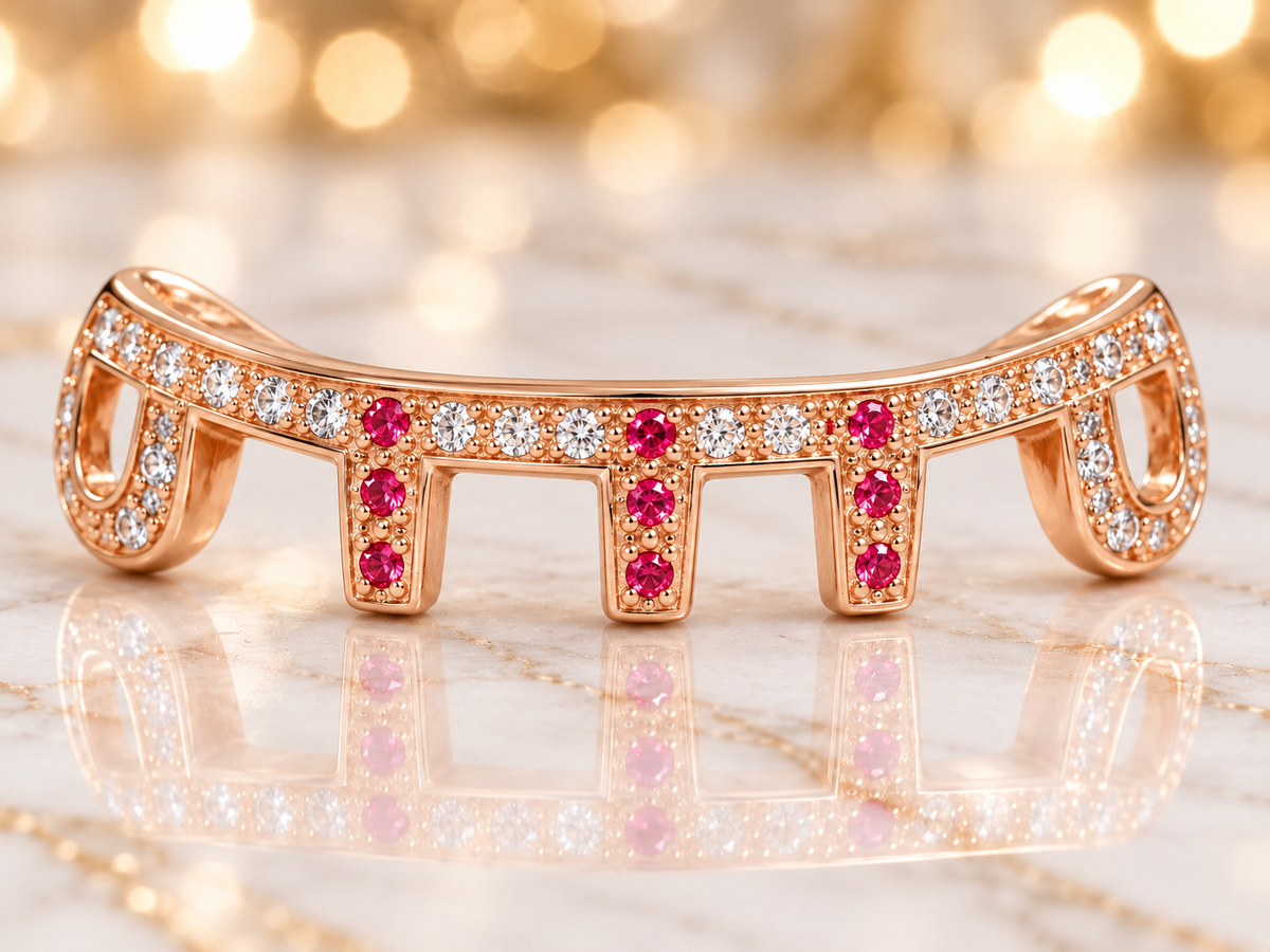 JDWR-C5037- 6 GOLDTEETH CZ