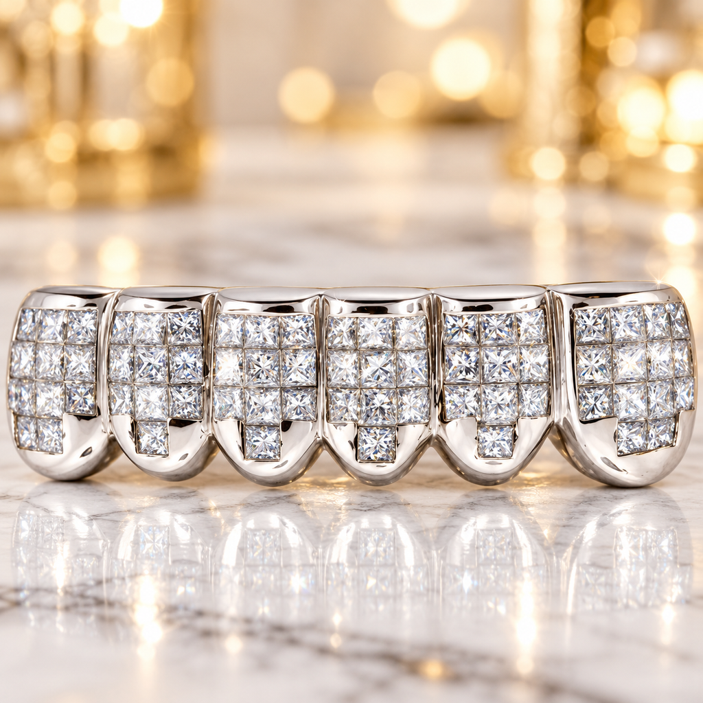 JDWR-S2111 -ALL WHITE PRINCESS CUT INVISIBLE SET