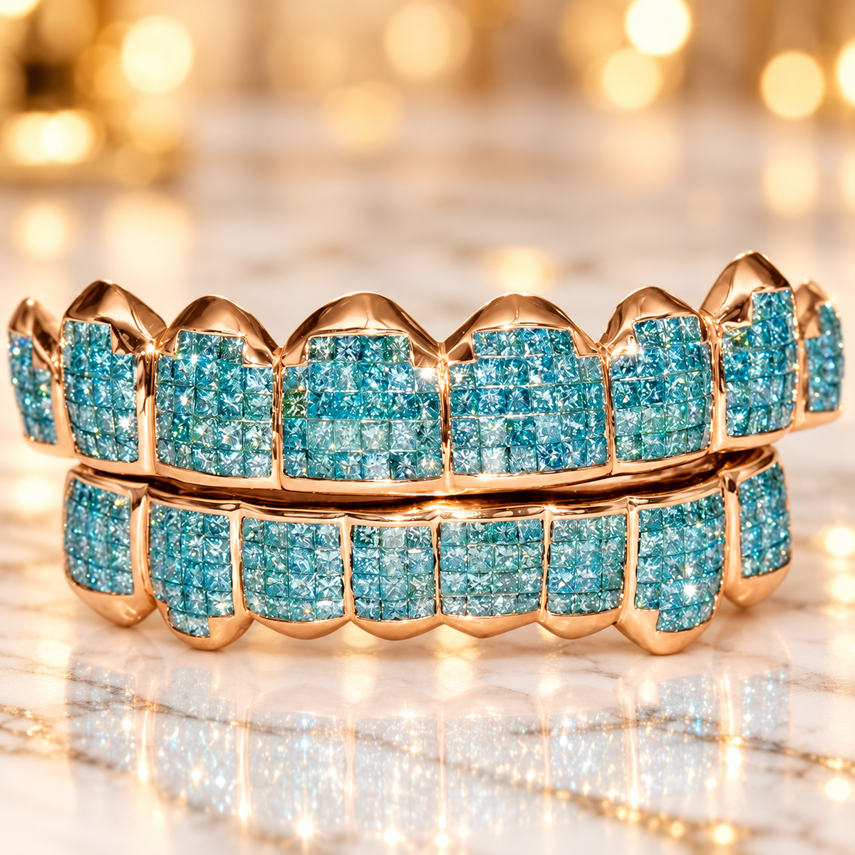 JDWR-S161506-CUSTOM SKY BLUE DIAMOND HAND SET GRILL FOR TYGA