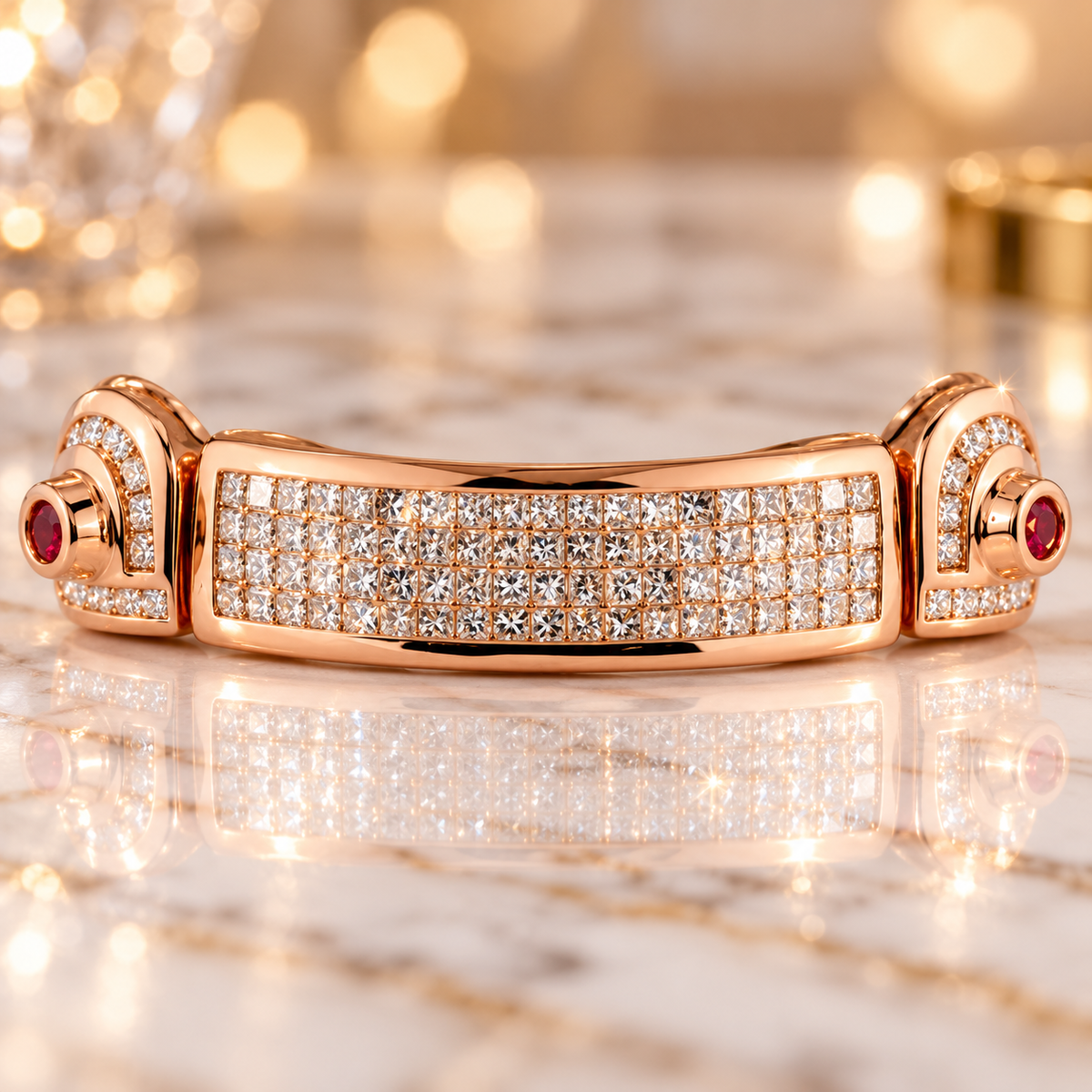 JDWR-TVJ-S111-6 TEETH HORIZONTAL PRINCESS CUT DIAMOND GRILL
