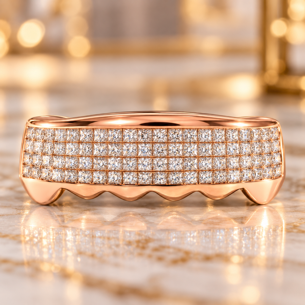 JDWR- S105B- 6 PIECE INVISIBLE HAND SET DIAMOND GRILLZ