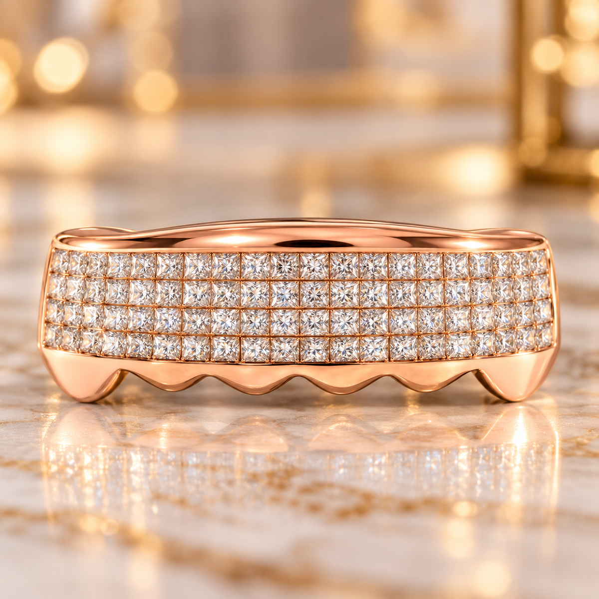 JDWR- S105B- 6 PIECE INVISIBLE HAND SET DIAMOND GRILLZ