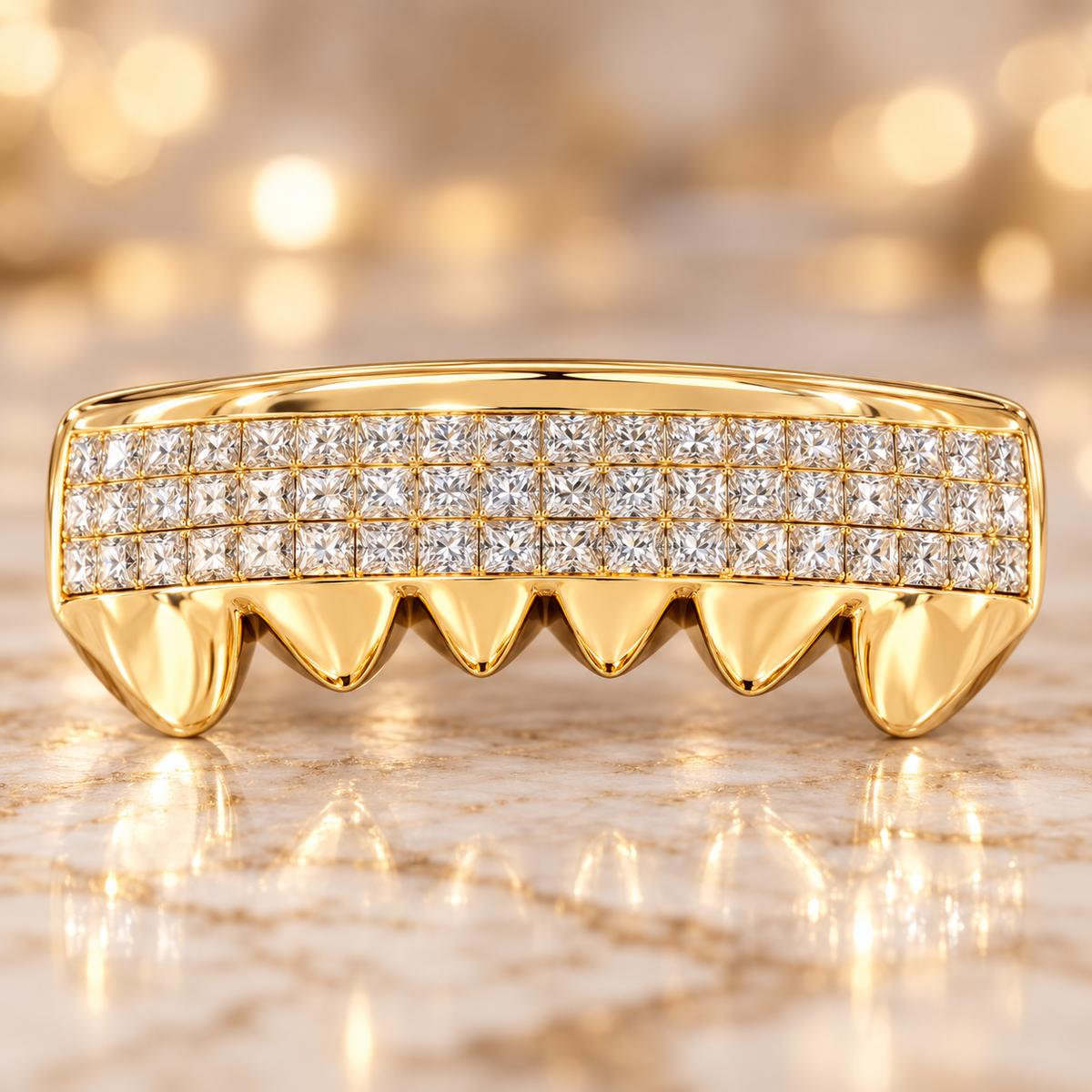 JDWR- S105B- 6 PIECE INVISIBLE HAND SET DIAMOND GRILLZ