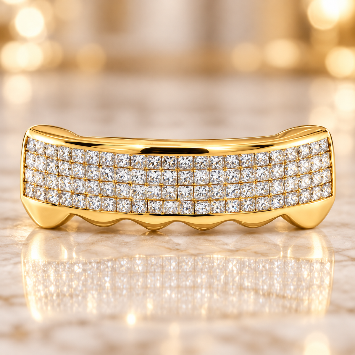 JDWR- S105B- 6 PIECE INVISIBLE HAND SET DIAMOND GRILLZ