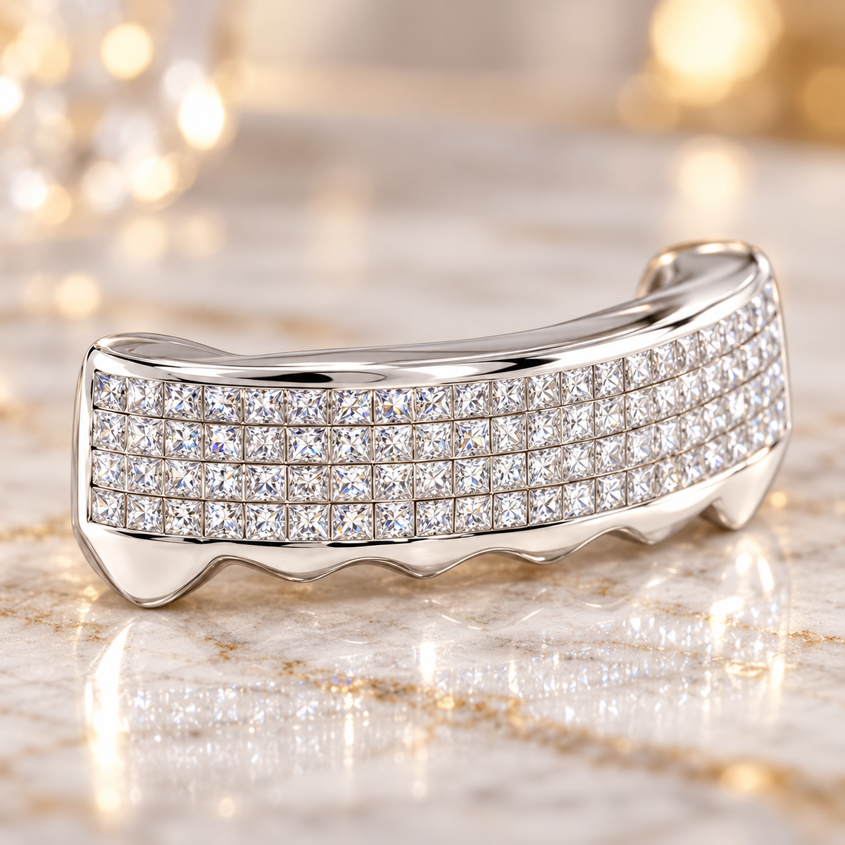 JDWR- S105B- 6 PIECE INVISIBLE HAND SET DIAMOND GRILLZ