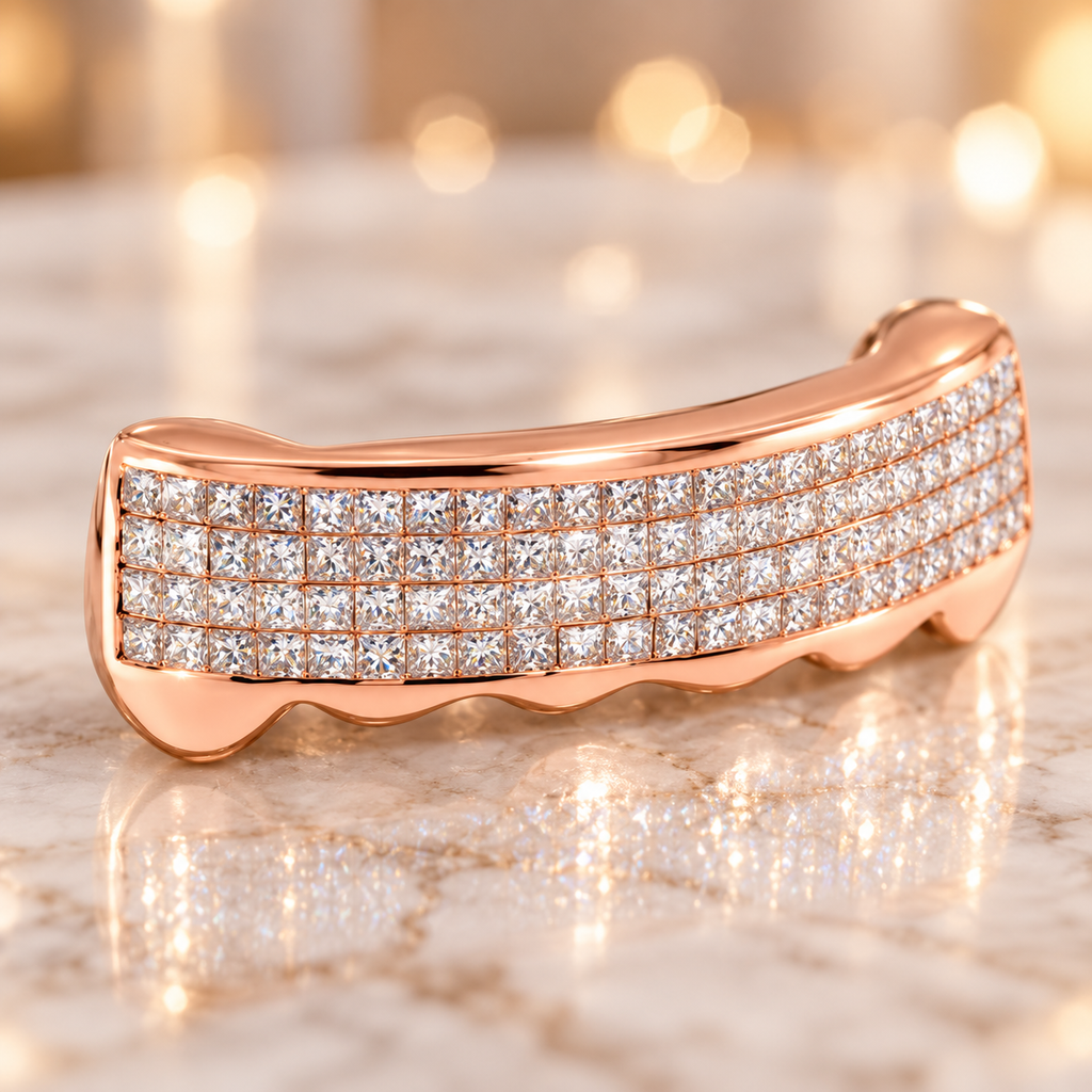 JDWR- S105B- 6 PIECE INVISIBLE HAND SET DIAMOND GRILLZ