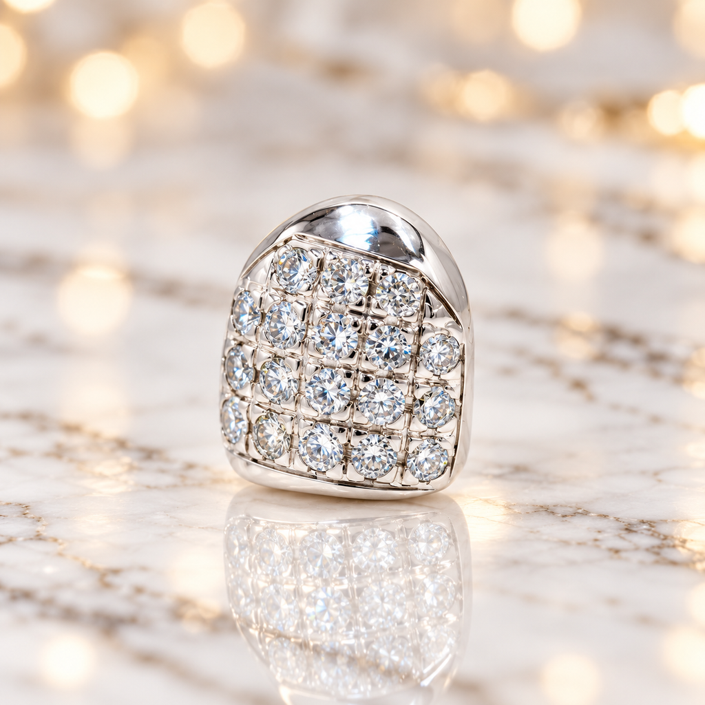JDWR-G63-RIDING SOLO SINGLE 18K INDIVIDUAL DIAMOND TOOTH