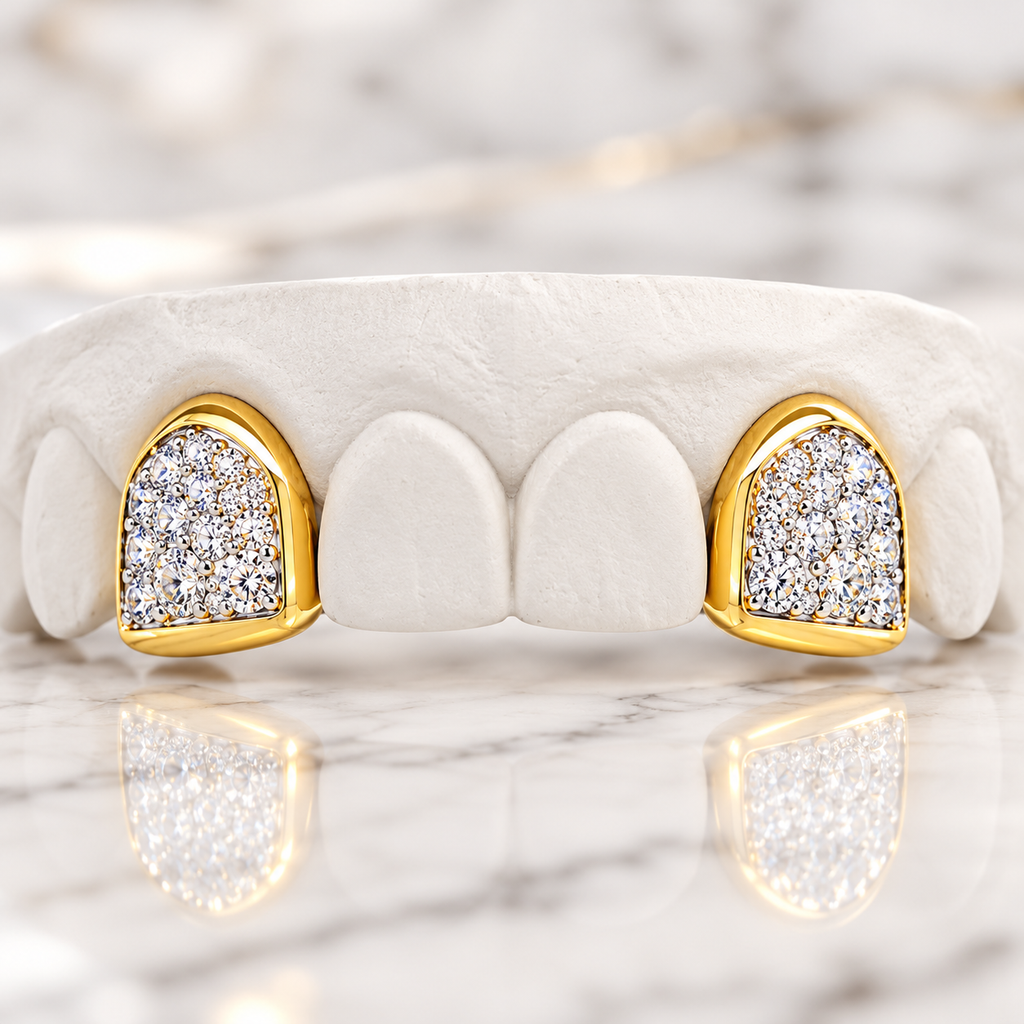 JDWR-0047-2 PRONG SET CUSTOM COLOR DIAMOND TEETH