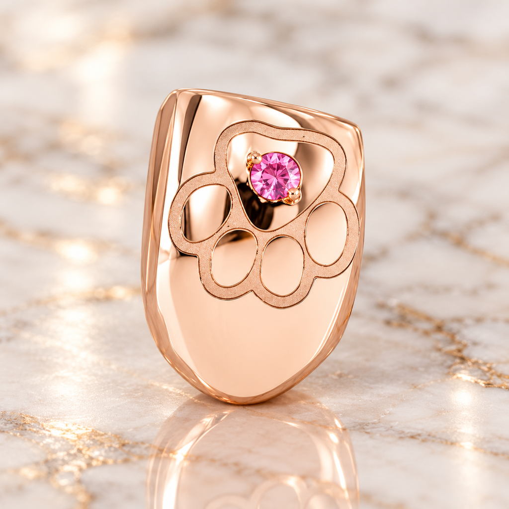 JDWR-S171201-2 18K INDIVIDUAL Tooth with Engraving and a Single Sapphire