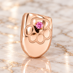 JDWR-S171201-2 18K INDIVIDUAL Tooth with Engraving and a Single Sapphire