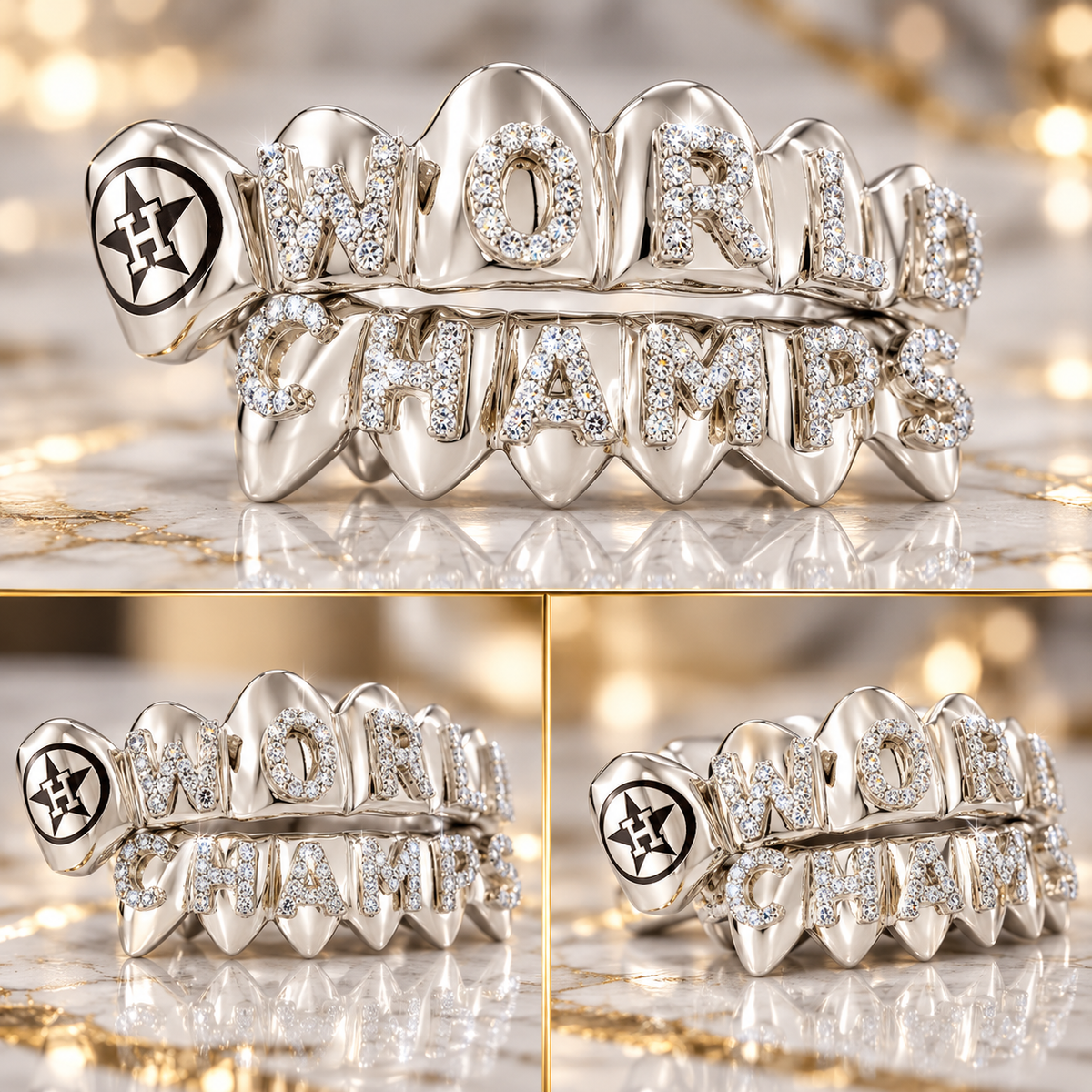 JDWR-WSG2-6 TOP & 6 BOTTOM DIMAOND WORLD CHAMPS GRILL