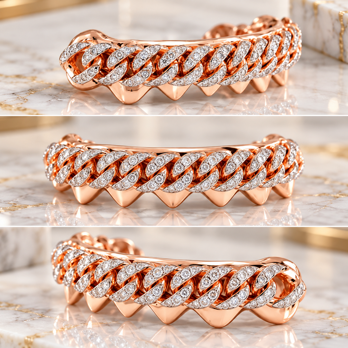 JDWR-0302-TVJ160302-1 CUSTOM CUBAN LINK DIAMOND GRILL