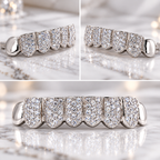 8 TEETH 6 WITH DIAMONDSHONEYCOMB PRONG SETTING
