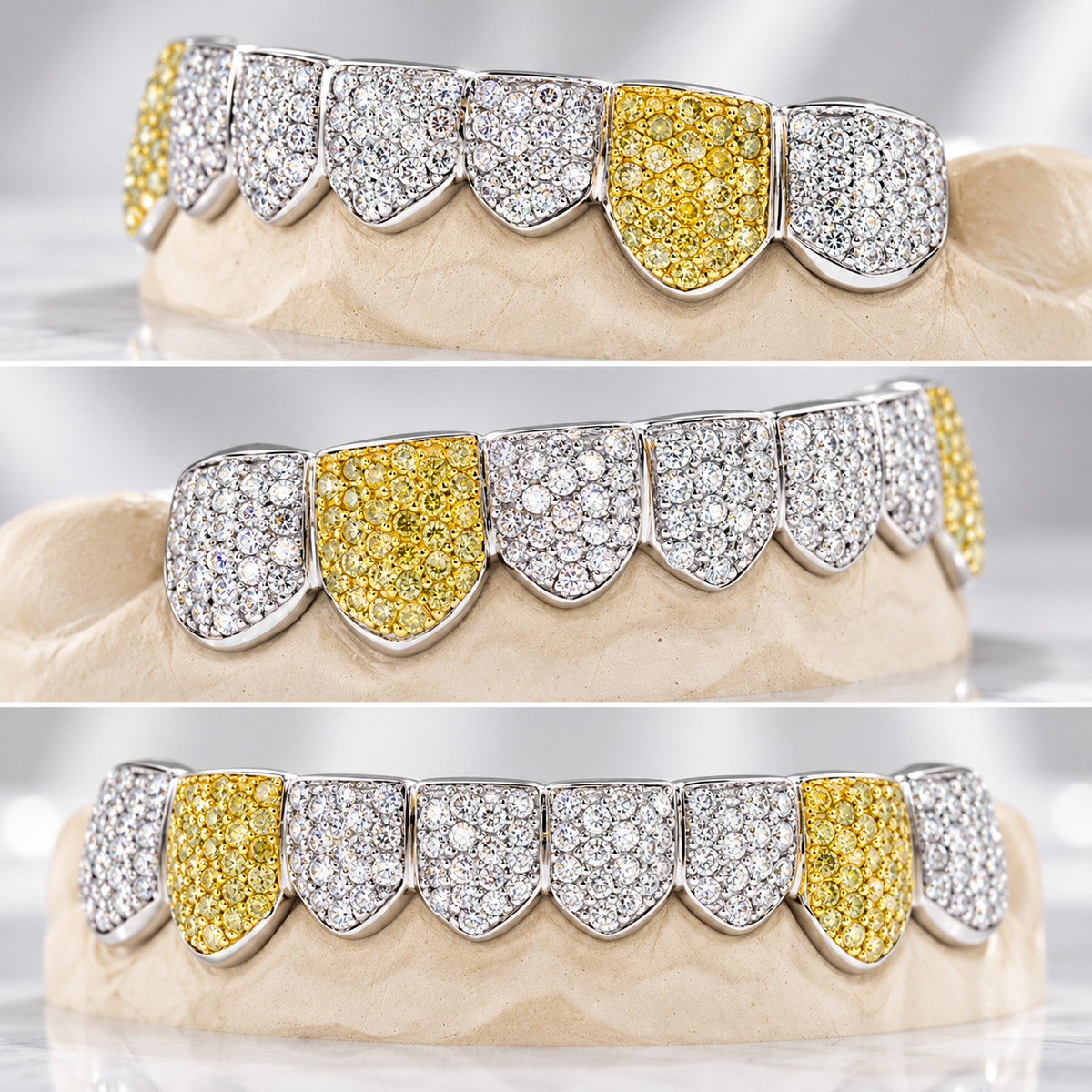 JDWR-C108D1 ROUND DIAMOND HAND PRONG SET GRILL